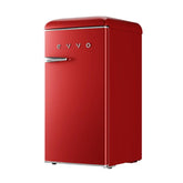 Evvo Frigorífico Mini F25 Retro rojo, 90 litros, Diseño Vintage, bajo consumo, silencioso