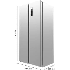 Cecotec Frigorífico americano 2 puertas Bolero CoolMarket sbs 430 White E.