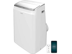 Aire acondicionado portátil - Cecotec ForceClima 12800 Soundless Heating Connected, 3024 fgh, Bomba de calor, 5 modos, 3 veloc, Mando, Wi-Fi, Blanco