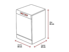 Lavavajillas - LG DF587HVS, 10 servicios, 10 programas, 60 cm, Lavado a vapor, Acero antihuellas