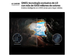 TV QNED 65 - LG 65QNED81A6A, UHD 4K, Procesador Inteligente α7 AI Processor 4K Gen8, Smart TV, DVB-T2 (H.265), Negro