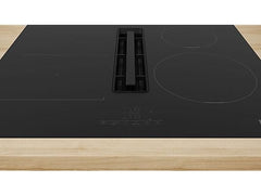 Placa inducción con extractor integrado - Bosch PVS611B16E, 4 Zonas, Zona Flex, CombiInducción, Touch Select, Negro