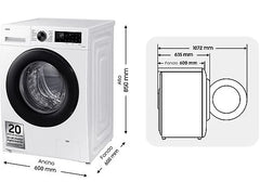 Samsung WW90CGC04DAEEC lavadora de carga frontal 9kg a Blanco