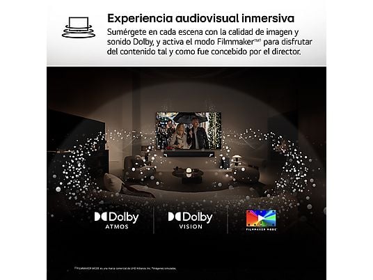 TV OLED 42 - LG OLED42C55LA, OLED 4K, Procesador Inteligente α9 AI Processor 4K Gen8, Smart TV, DVB-T2 (H.265), Negro