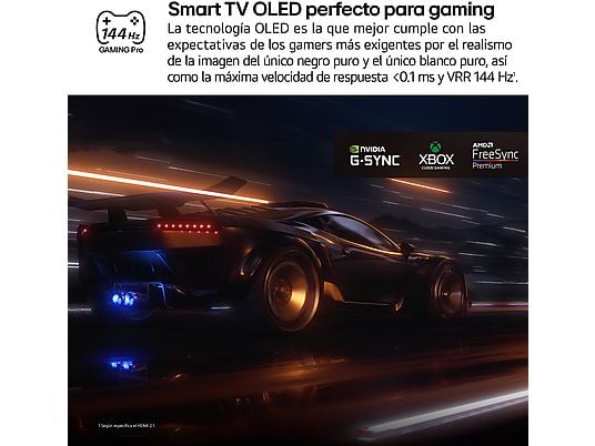 TV OLED 83 - LG OLED83C54LA, OLED 4K, Procesador Inteligente α9 AI Processor 4K Gen8, Smart TV, DVB-T2 (H.265), Negro
