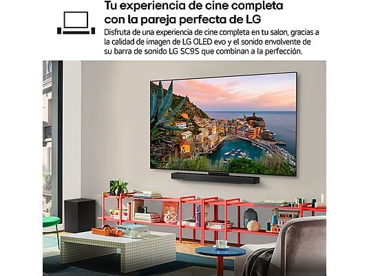 TV OLED 65 - LG OLED65C55LA, OLED 4K, Procesador Inteligente α9 AI Processor 4K Gen8, Smart TV, DVB-T2 (H.265), Negro