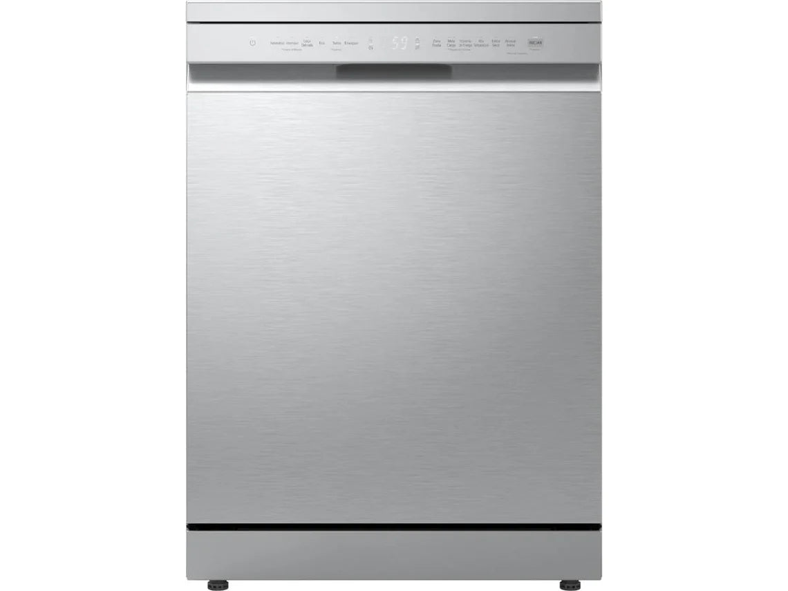 Lavavajillas LG DF273FV QuadWash con Vapor y Sistema EasyRack, Acero Inoxidable