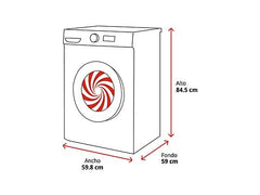 Lavadora carga frontal - Balay 3TS995BP, 9 kg, 1400 rpm, 4 programas