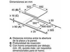 Placa vitrocerámica - Bosch PKF611BB8E, Vitrocerámica, Eléctrica, 4 zonas, Negro