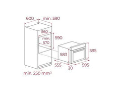 Horno - Teka HCB 6170, Multifunción, 70 l, 59.5 cm, 7 funciones cocinado, Capacidad XXL, Acero inoxidable