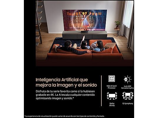 TV OLED 65 - Samsung TQ65S95FATXXC, OLED 4K, NQ4 AI Gen3 Processor, Smart TV full AI, Wifi, Negro grafito