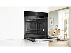 Horno compacto - Bosch HBG774KB1, Serie 8, Multifunción, Pirolítico, 71 l, 54.9 cm, Negro