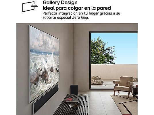 TV OLED 77 - LG OLED77G54LW, OLED 4K, Procesador Inteligente α11 AI Processor 4K Gen2, Smart TV, Gallery Deisgn, Rocky Black