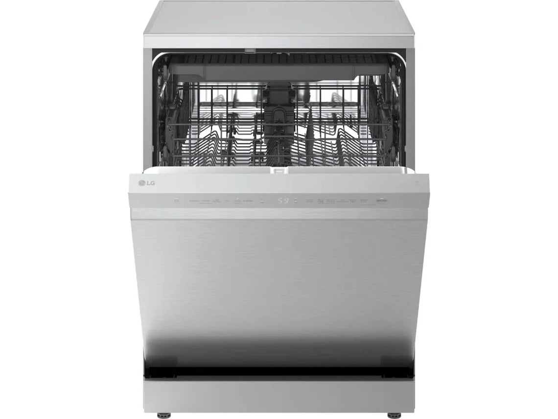 Lavavajillas LG DF273FV QuadWash con Vapor y Sistema EasyRack, Acero Inoxidable