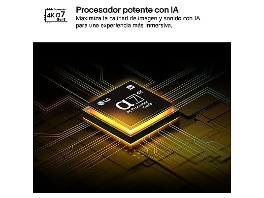 TV QNED 86 - LG 86QNED81A6A, UHD 4K, Procesador Inteligente α7 AI Processor 4K Gen8, Smart TV, DVB-T2 (H.265), Negro