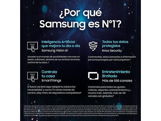 TV OLED 77 - Samsung TQ77S95FATXXC, OLED 4K, NQ4 AI Gen3 Processor, Smart TV full AI, Wifi, Negro grafito