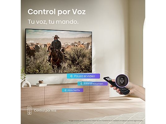 TV LED 43" - HISENSE 43A6Q, UHD 4K, Quad Core/MT9603, Smart TV, DVB-T2 (H.265), Negro