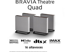Barra de sonido - Sony BRAVIA Theatre Quad, Home cinema, 4 altavoces, 16 canales, Dolby Atmos, WiFi, Bluetooth, 360 Spatial Sound Mapping, HTA9M2